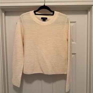 Club Monaco Cream Ribbed Sweater